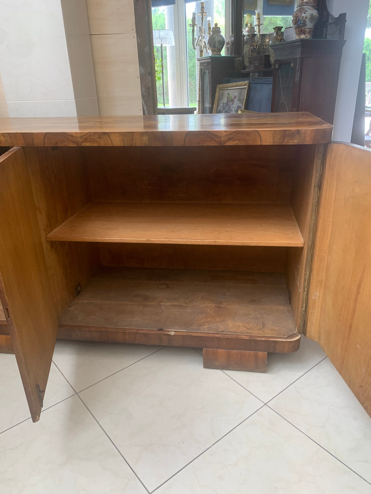 Komoda orzechowa Art Deco lata 50-e