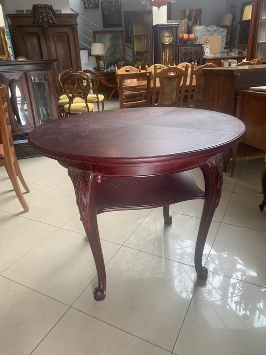 Stół drewniany, okrągły gięte nogi Ludwik śr.  100 cm