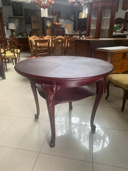 Stół drewniany, okrągły gięte nogi Ludwik śr.  100 cm