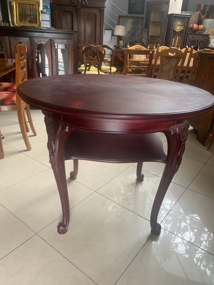 Stół drewniany, okrągły gięte nogi Ludwik śr.  100 cm