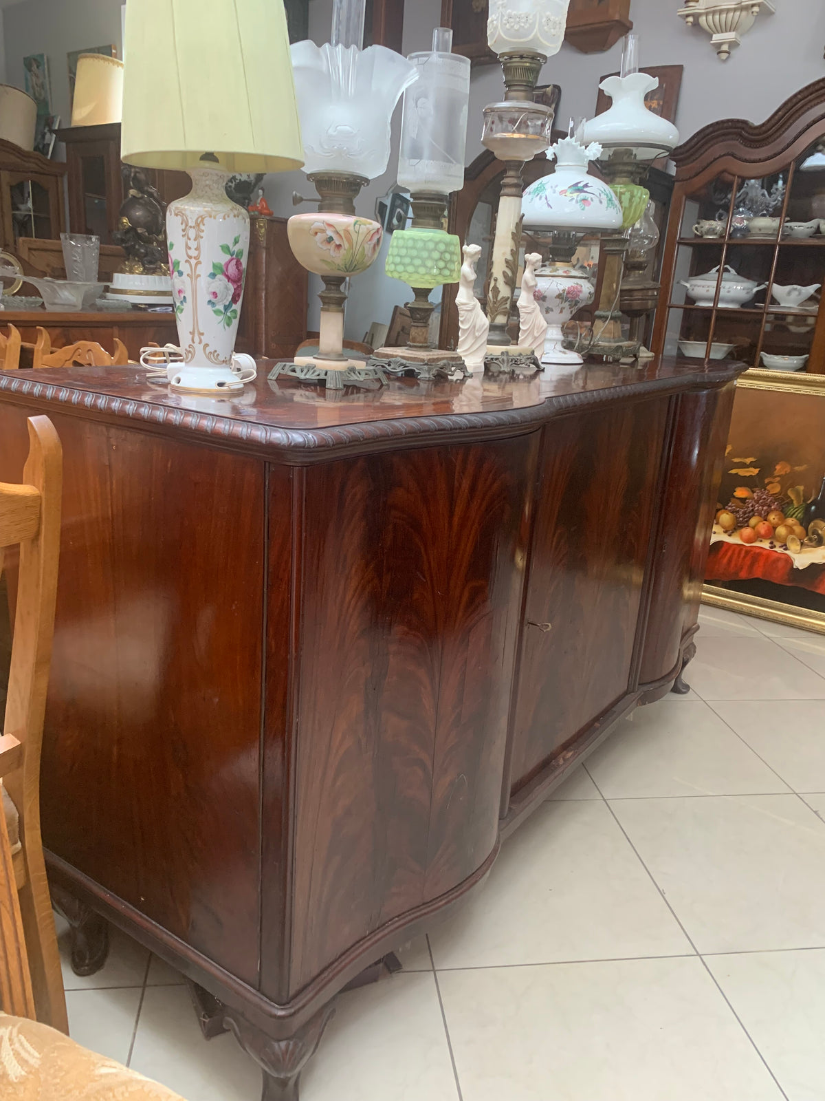 Komoda, bufet mahoniowa Chippendale 190 x 69 x103 cm