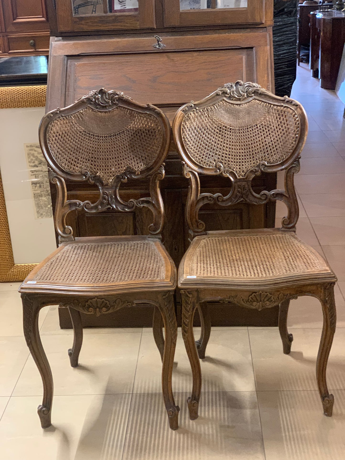 Krzesło zabytkowe Ludwik ratanowe k. XIX w.