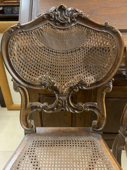 Krzesło zabytkowe Ludwik ratanowe k. XIX w.