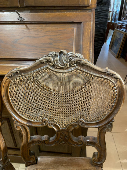 Krzesło zabytkowe Ludwik ratanowe k. XIX w.