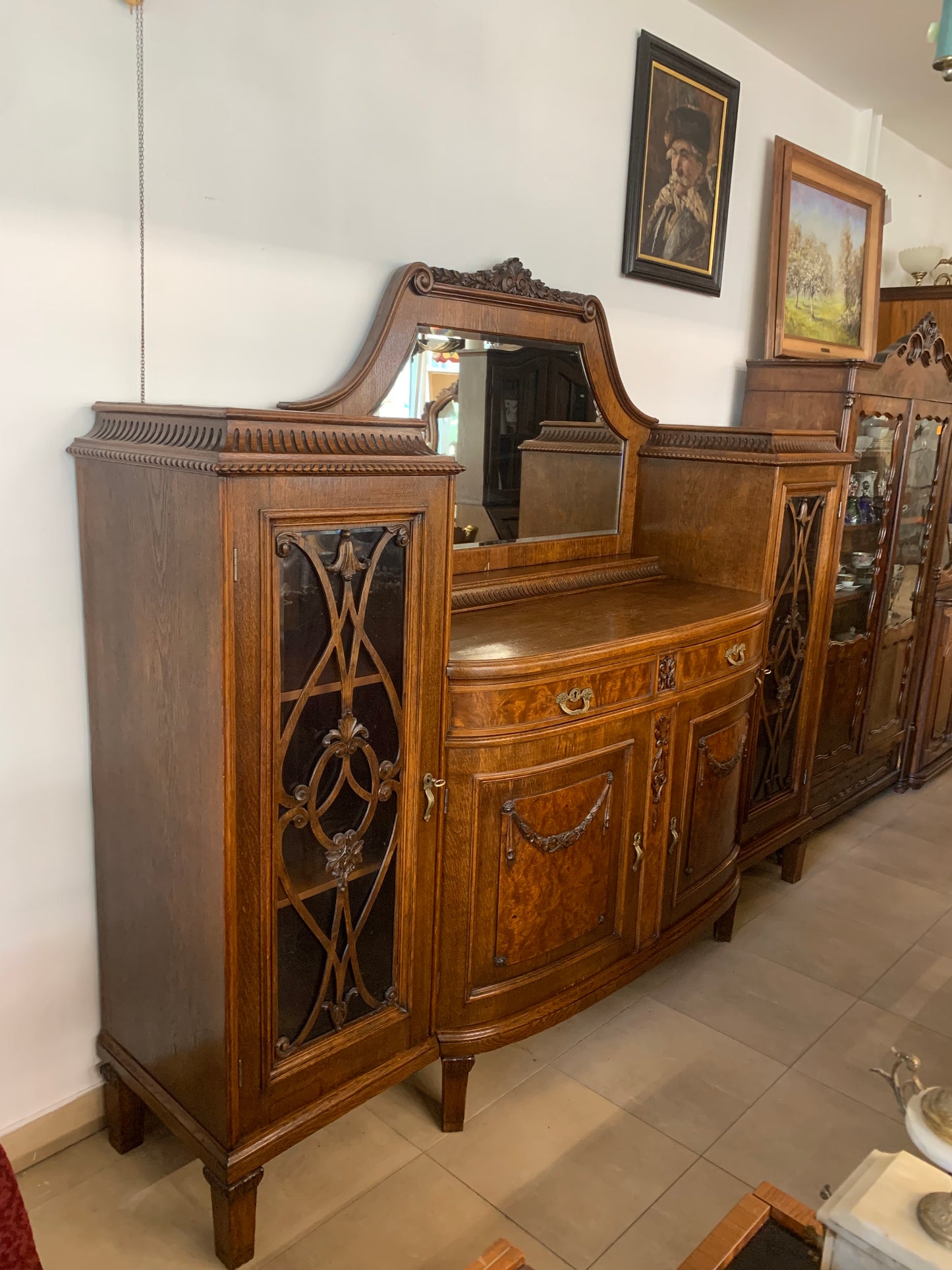 Komoda secesyjna, dębowa