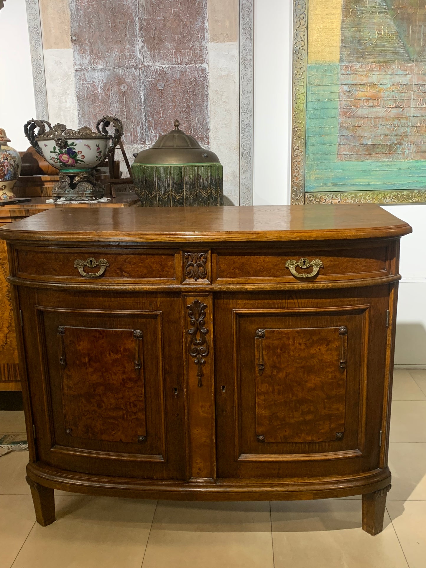 Komoda secesyjna, dębowa