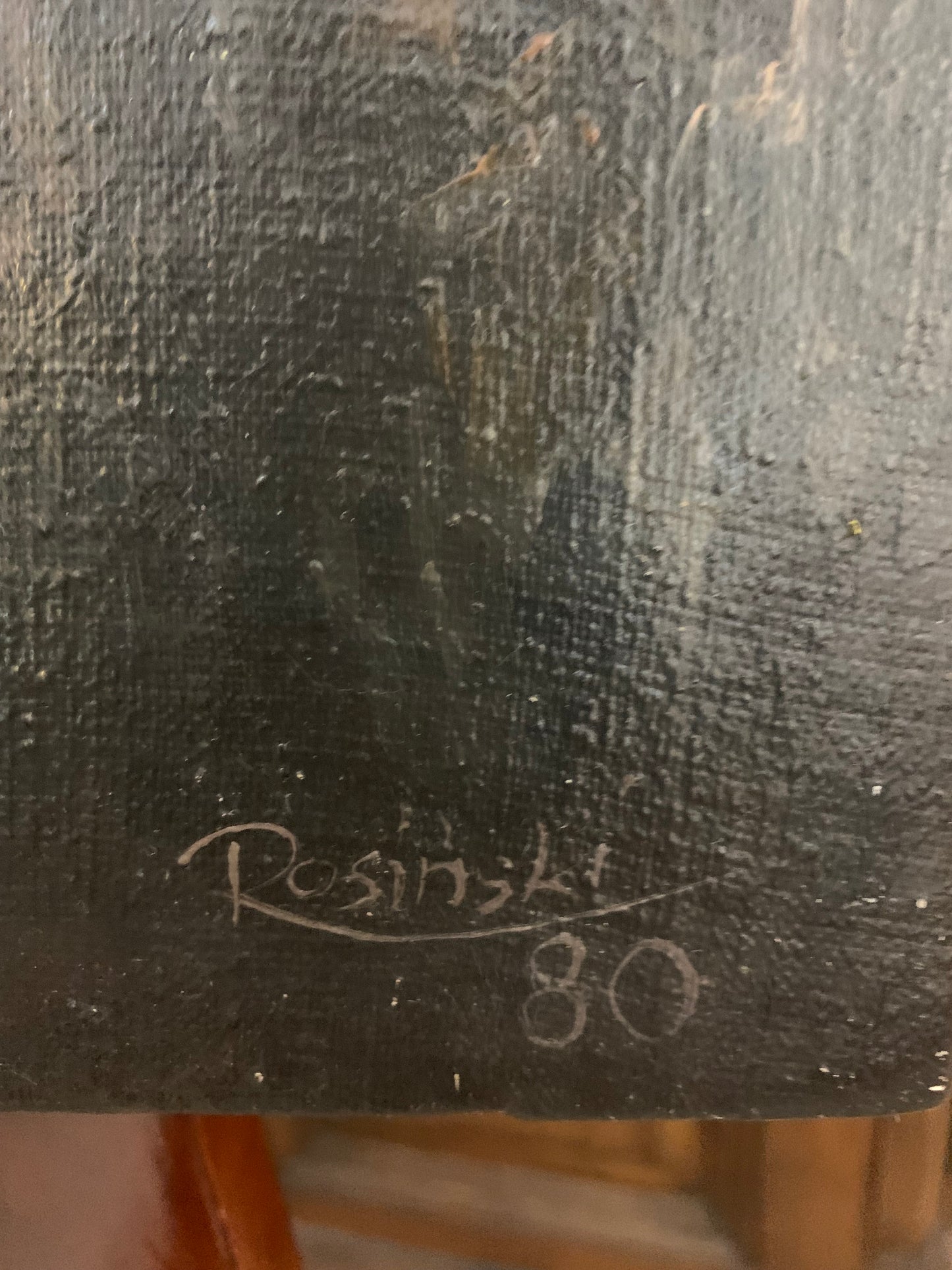 Obraz krajobraz miejski Ryszard Rosiński 1980 r.