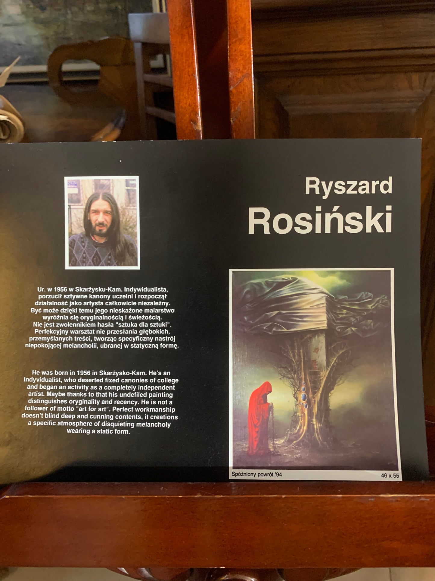 Obraz krajobraz miejski Ryszard Rosiński 1980 r.