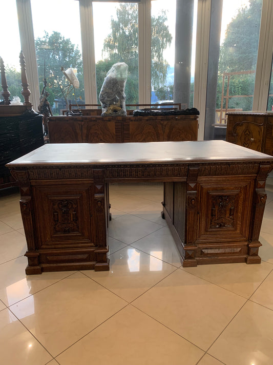 Biurko neorenesansowe, kolumnowe w stylu Grunderzeit , poł. XIX w.