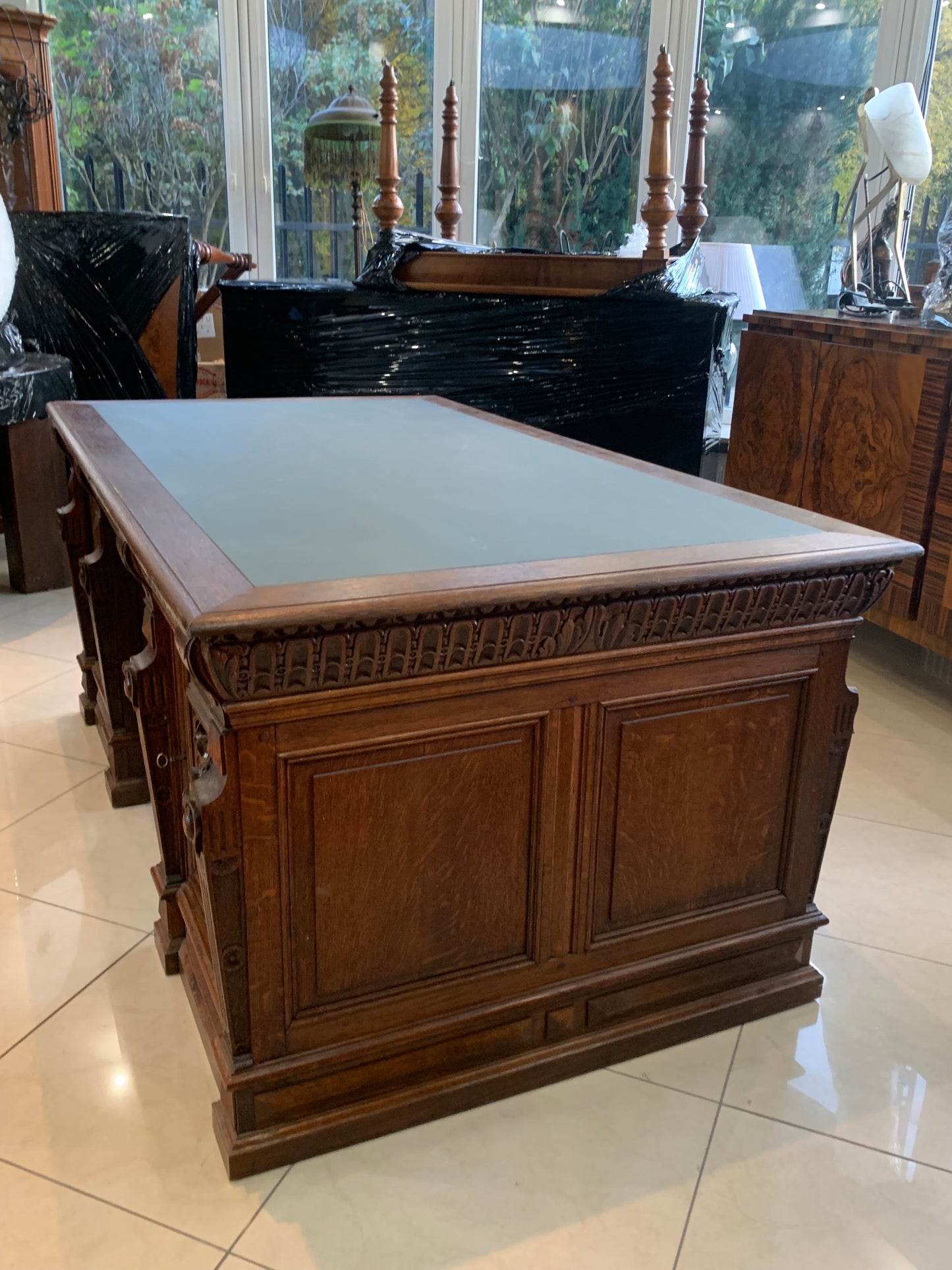 Biurko neorenesansowe, kolumnowe w stylu Grunderzeit , poł. XIX w.