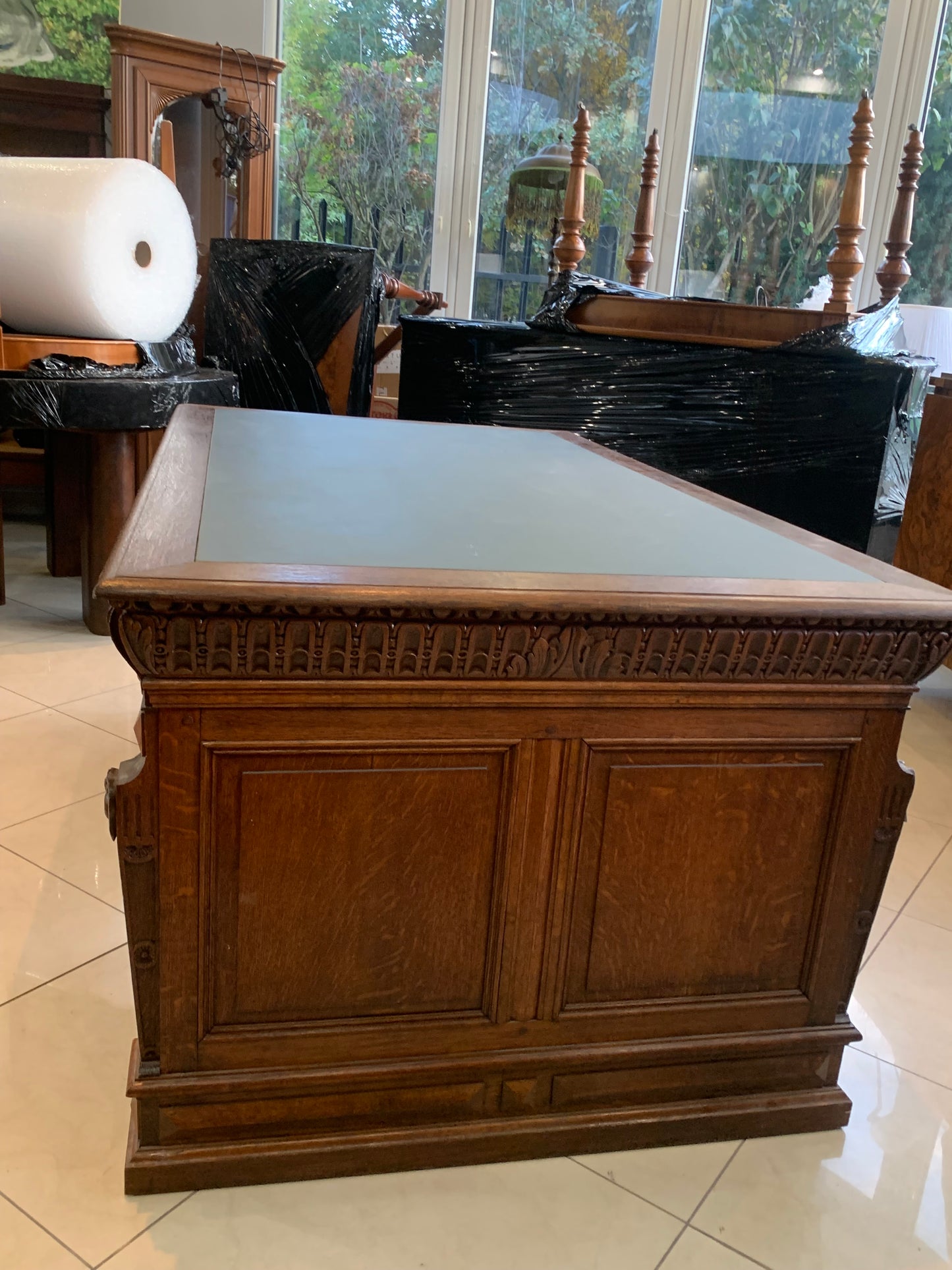 Biurko neorenesansowe, kolumnowe w stylu Grunderzeit , poł. XIX w.