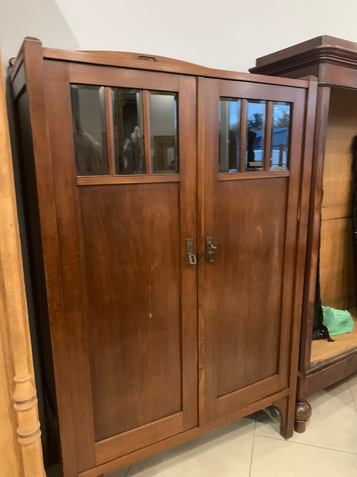 Szafa, bieliźniarka secesyjna, oszklona