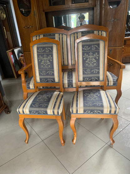 Sofa + fotel + 2 krzesła  stylowe, tapicerowane w stylu ludwikowskim