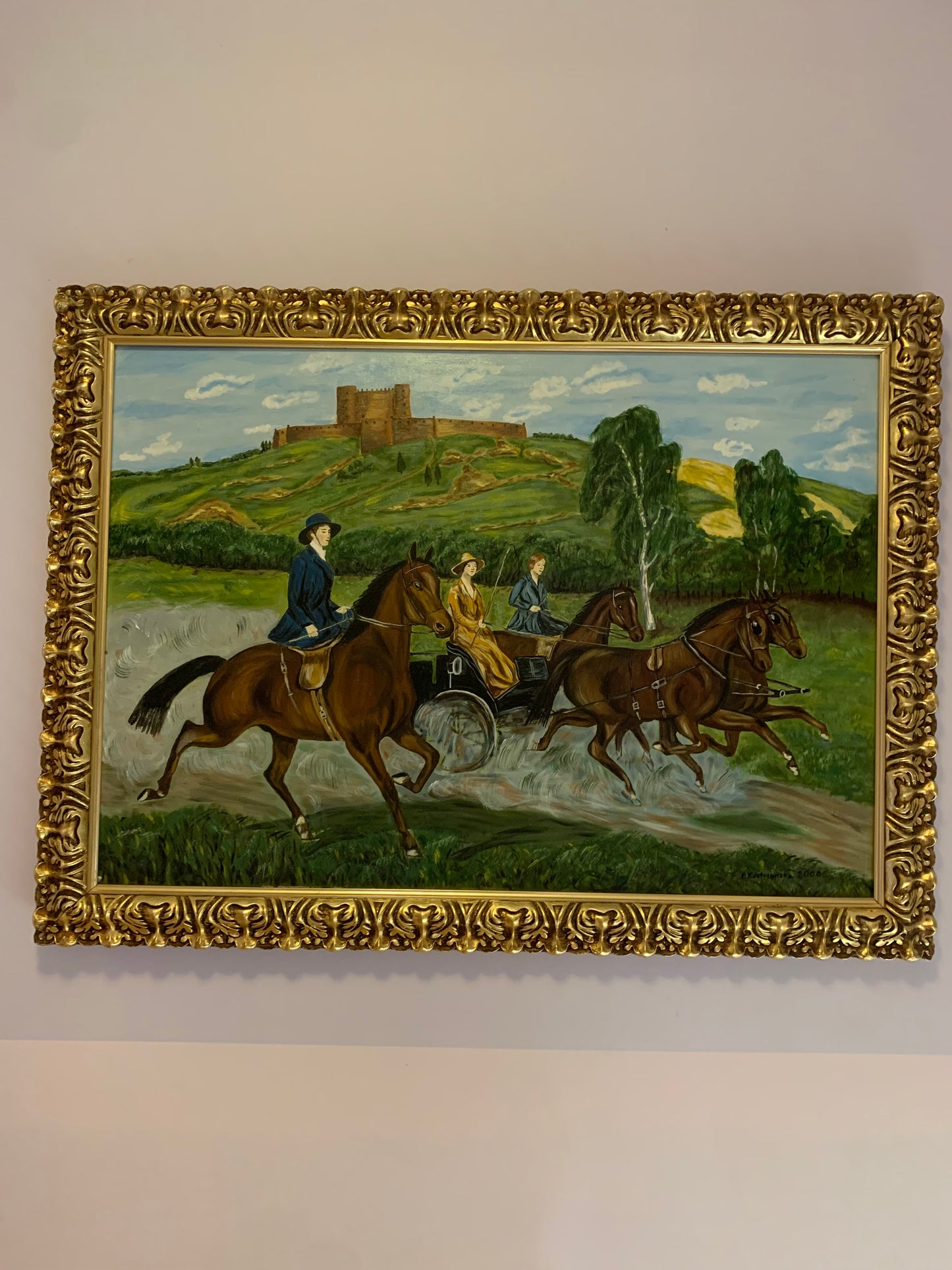 Obraz, olej na płótnie, Kostrzyńska