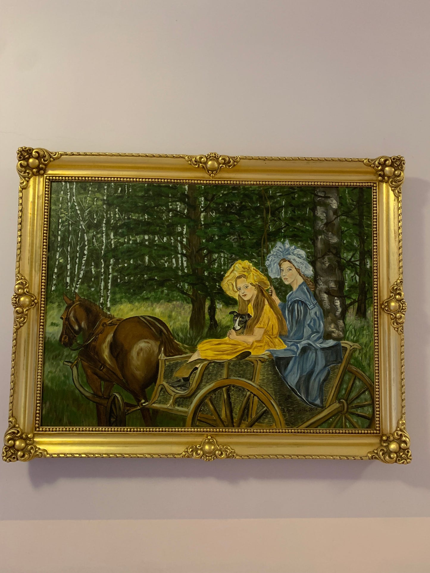 Obraz, olej na płótnie, Kostrzyńska