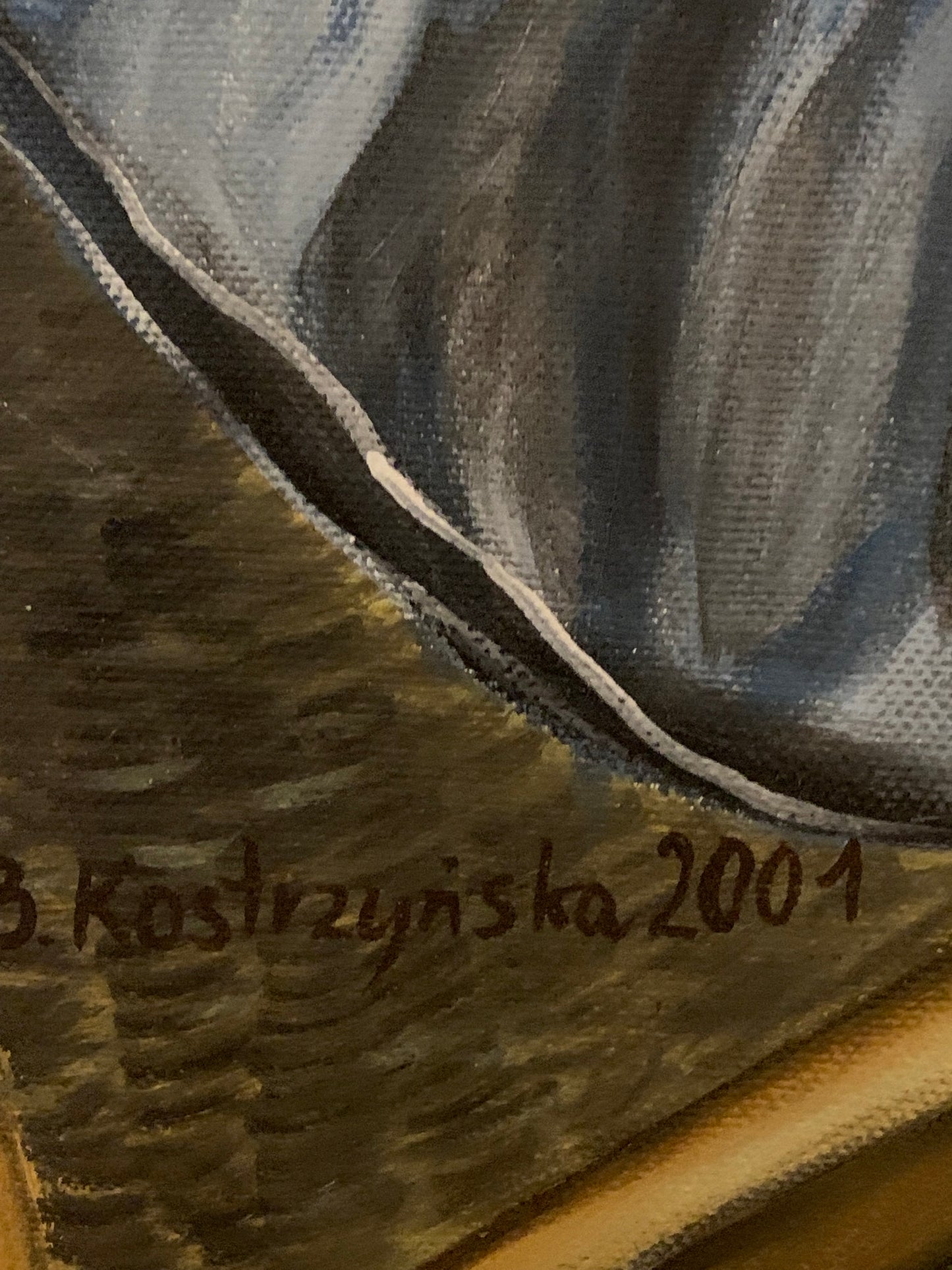 Obraz, olej na płótnie, Kostrzyńska