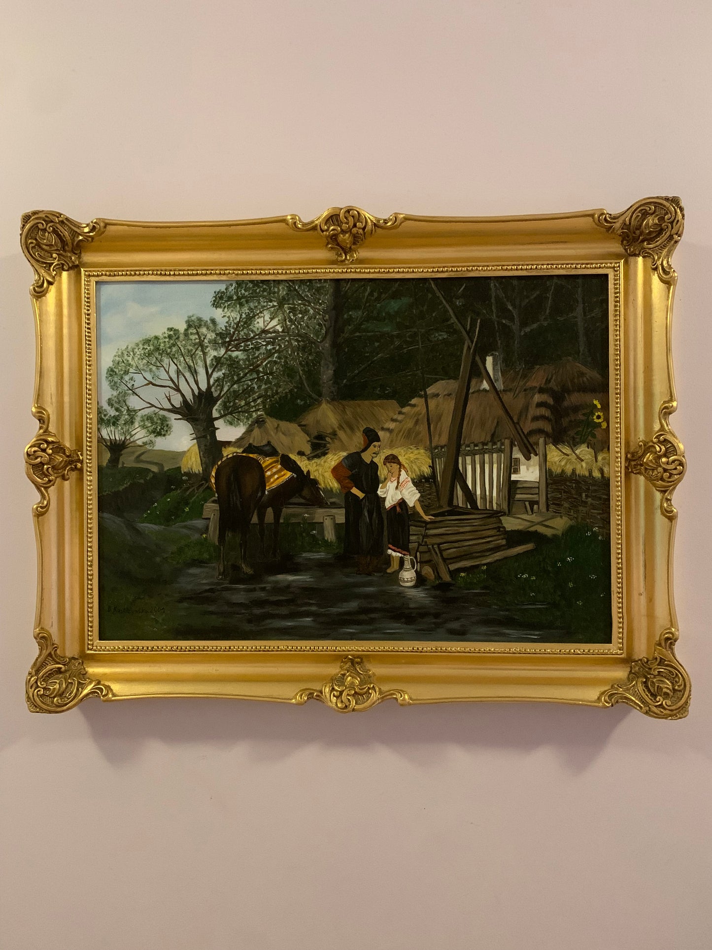 Obraz, olej na płótnie, Kostrzyńska