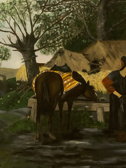 Obraz, olej na płótnie, Kostrzyńska