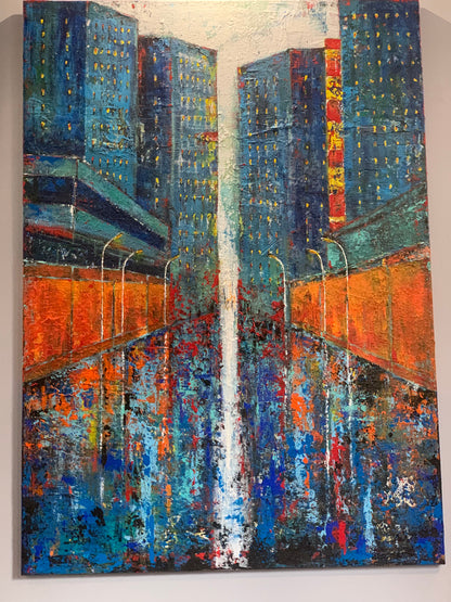 Obraz architektura miasta, abstrakcja