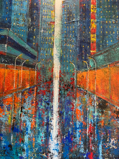 Obraz architektura miasta, abstrakcja