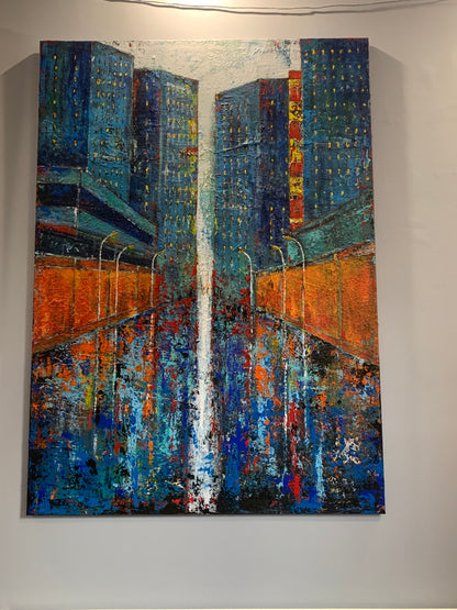 Obraz architektura miasta, abstrakcja