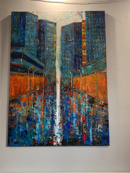 Obraz architektura miasta, abstrakcja