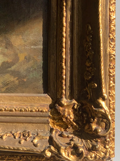 Obraz zabytkowy, kopia Rubensa "Girlandy owoców" XIX w., Niemcy