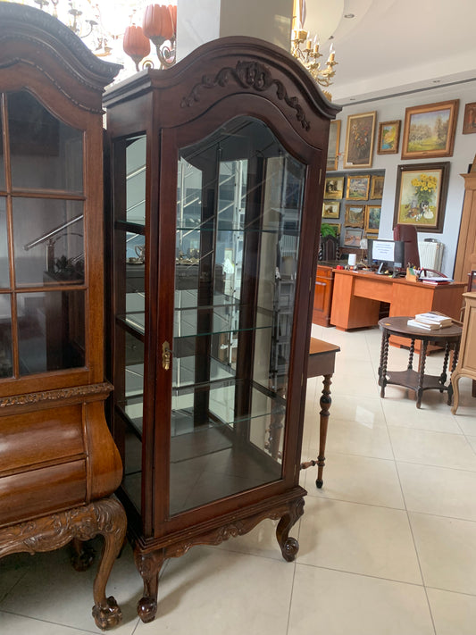 Stylowa witryna oszklona z lustrem