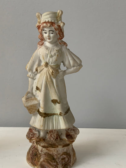 Figurki porcelanowe, biskwitowe, Francja