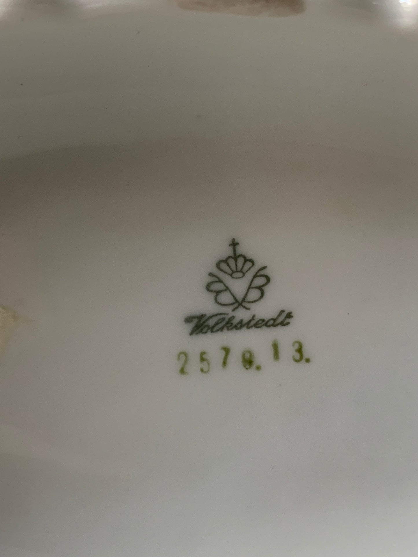 Świecznik porcelanowy, złocony, Volkstedt