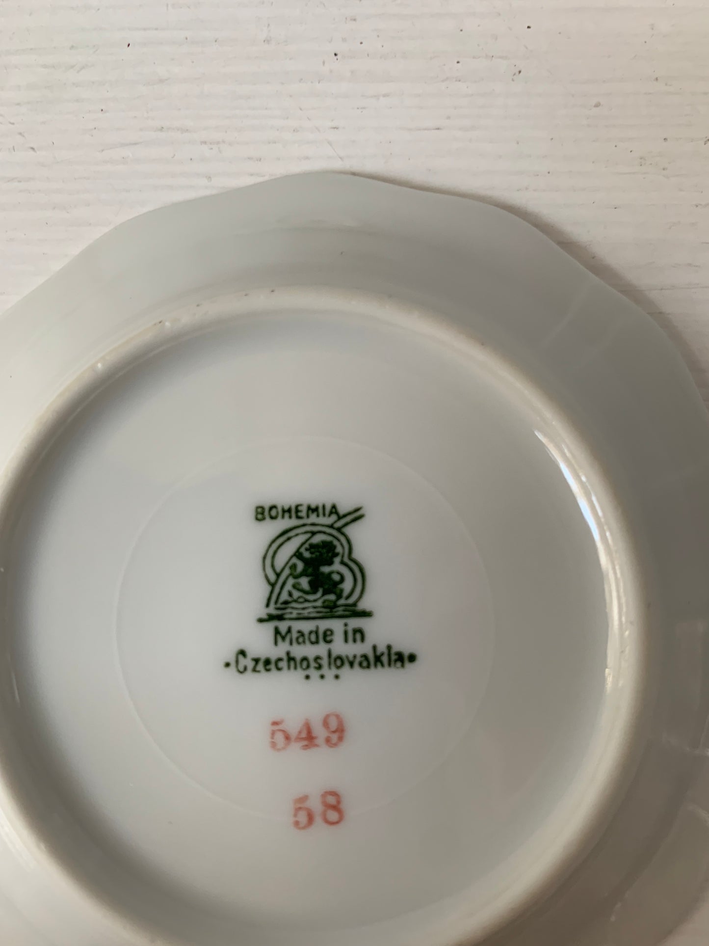 Talerzyki, zestaw 7 sztuk, Bohemia, Czechosłowacja
