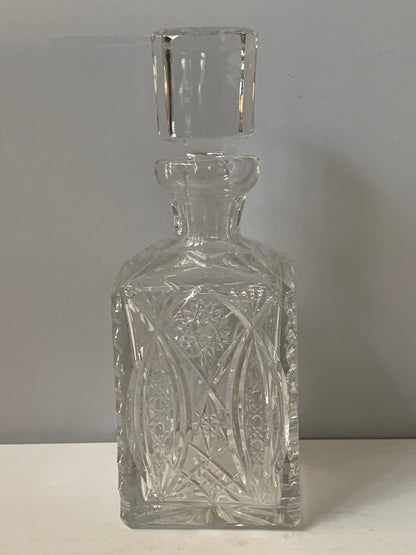 Karafka kryształowa z korkiem