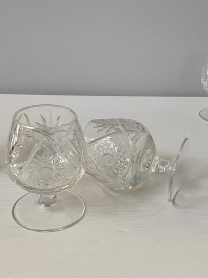 Kieliszki kryształowe do koniaku - komplet 5 szt.