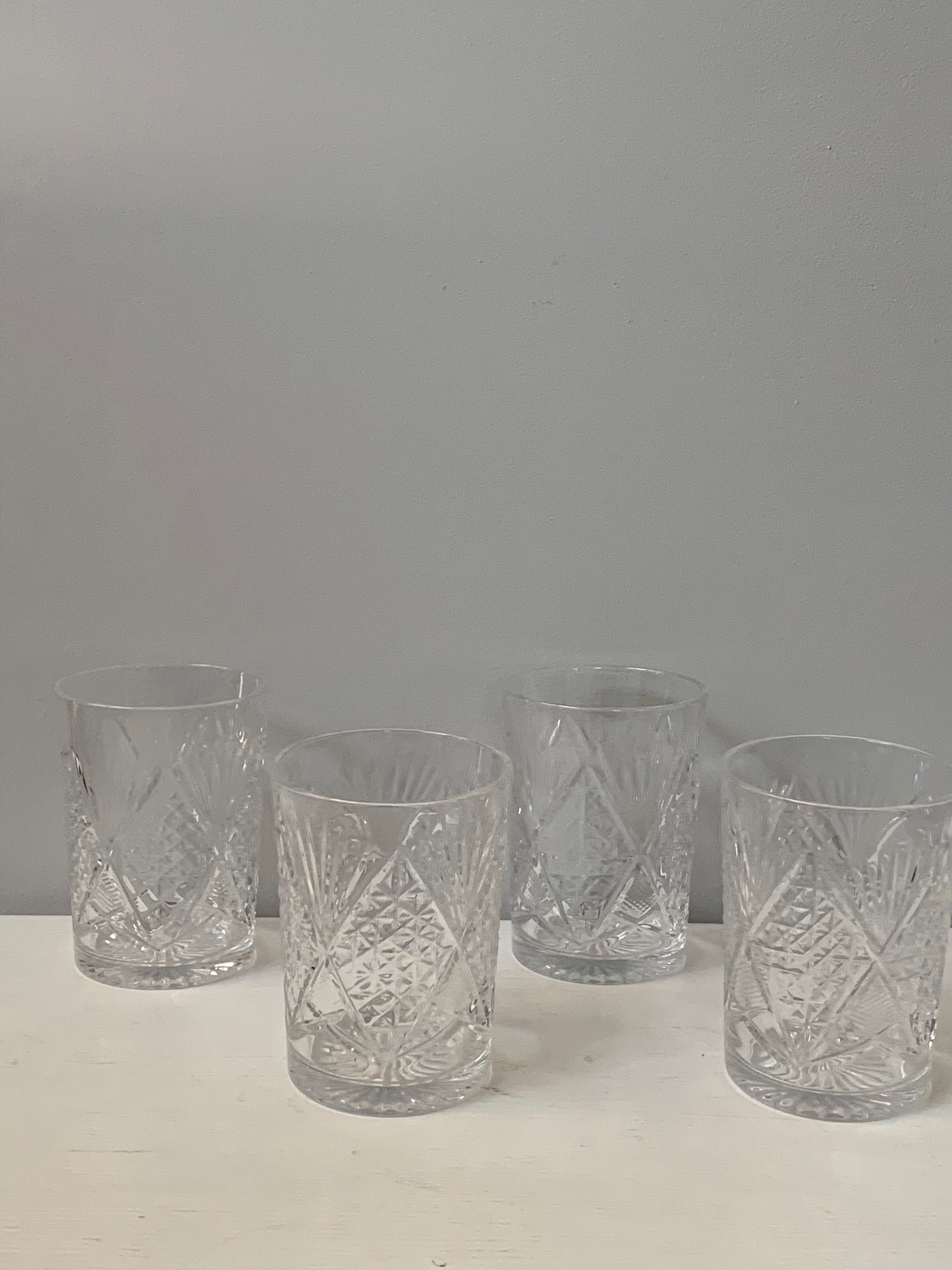 Szklanki kryształowe, duże - komplet 4 szt.
