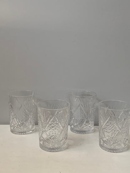 Szklanki kryształowe, duże - komplet 4 szt.