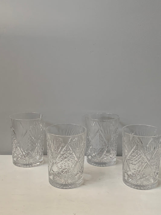 Szklanki kryształowe, duże - komplet 4 szt.