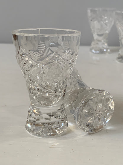 Crystal vodka glasses, set of 4.