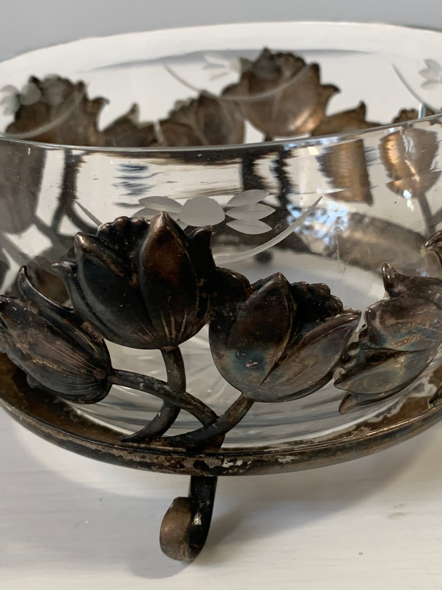 Cukiernica HEFRA Resovia z pokrywką posrebrzana