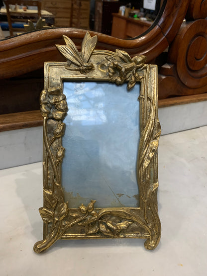 Ramka secesyjna na zdjęcia, mosiądz, 1900 r.