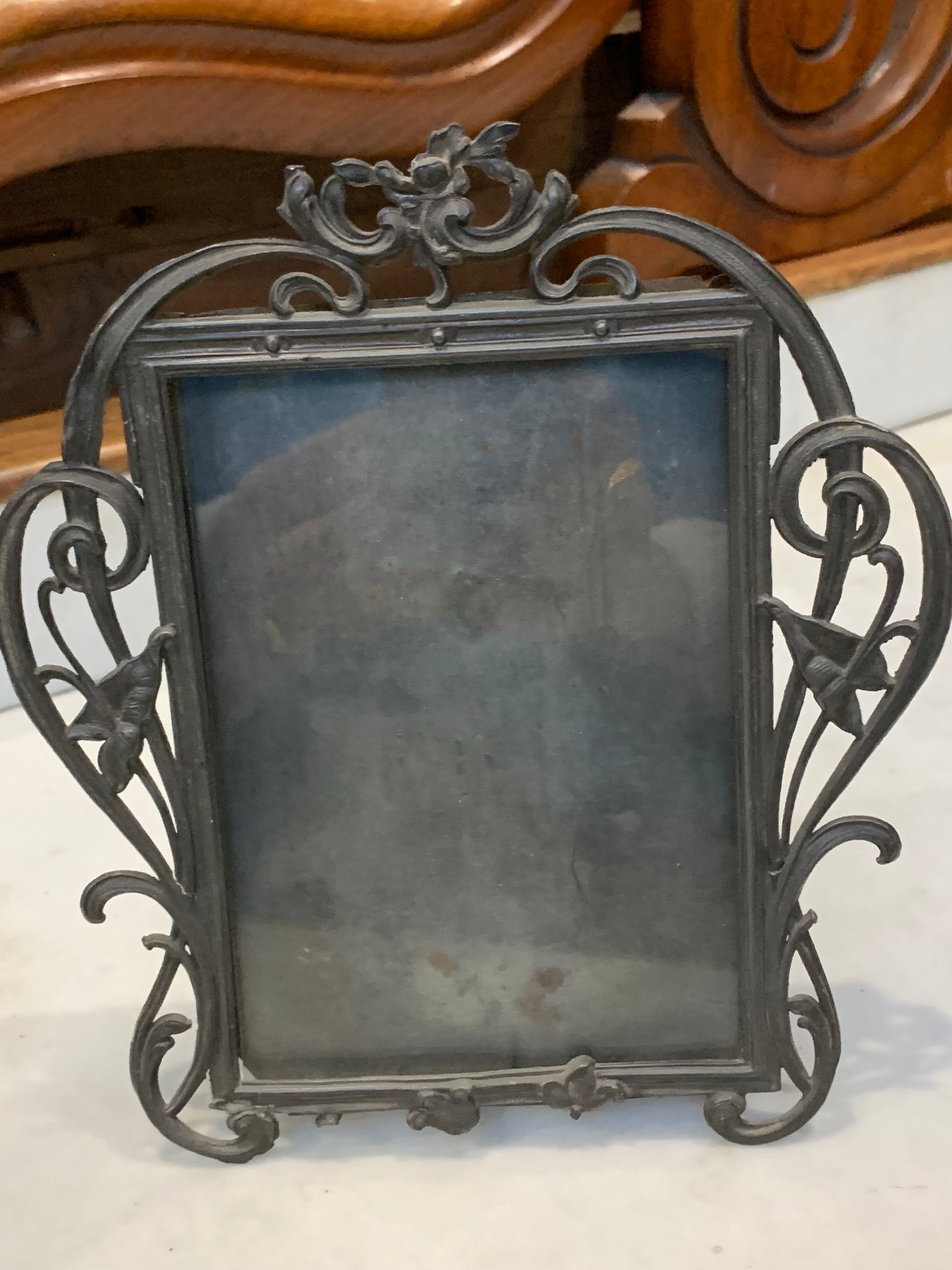 Ramka secesyjna na zdjęcia, motyw roślinny, 1900 r.