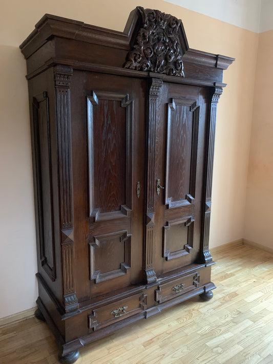 Szafa antyczna, dębowa, XIX w