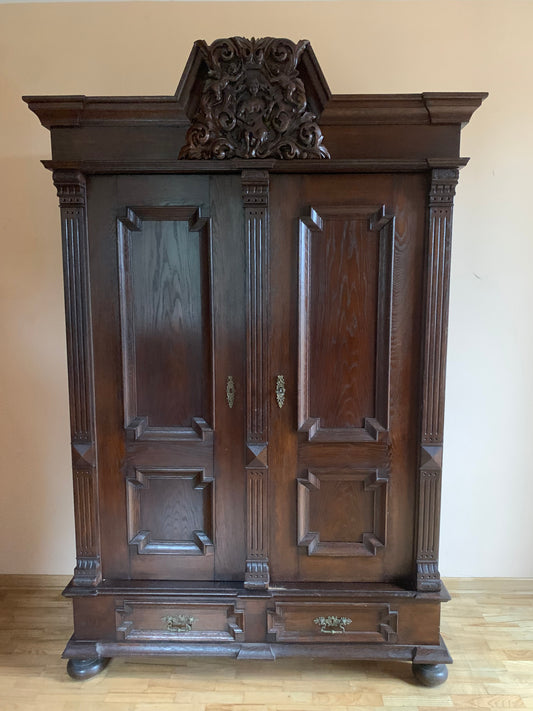Szafa antyczna, dębowa, XIX w