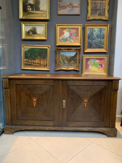 Pre-war chest of drawers with oak inlay