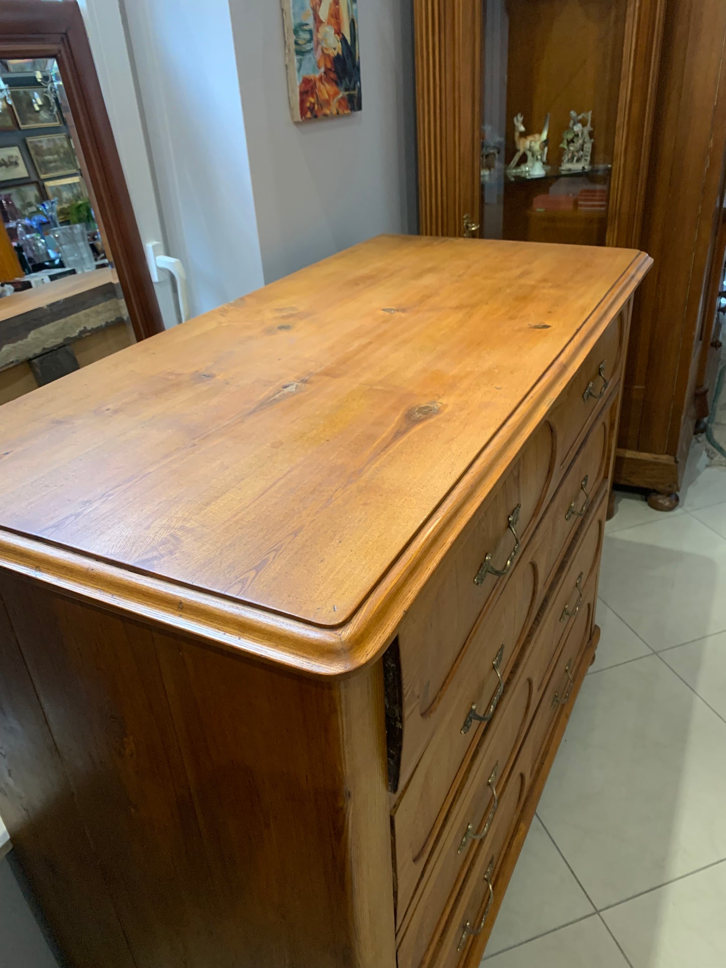 Komoda lite drewno z szufladami