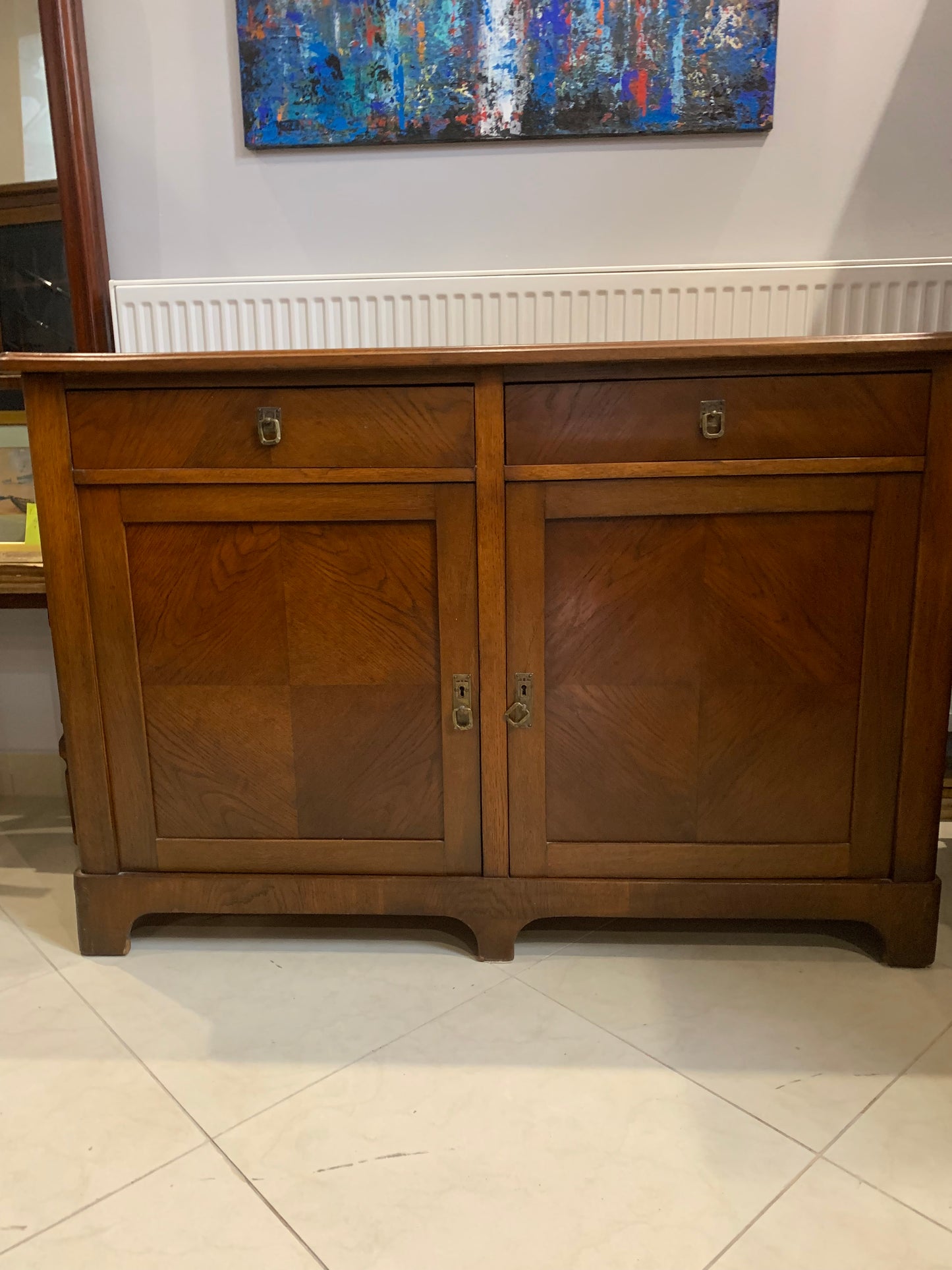 Komoda  dębowa "szachownica"