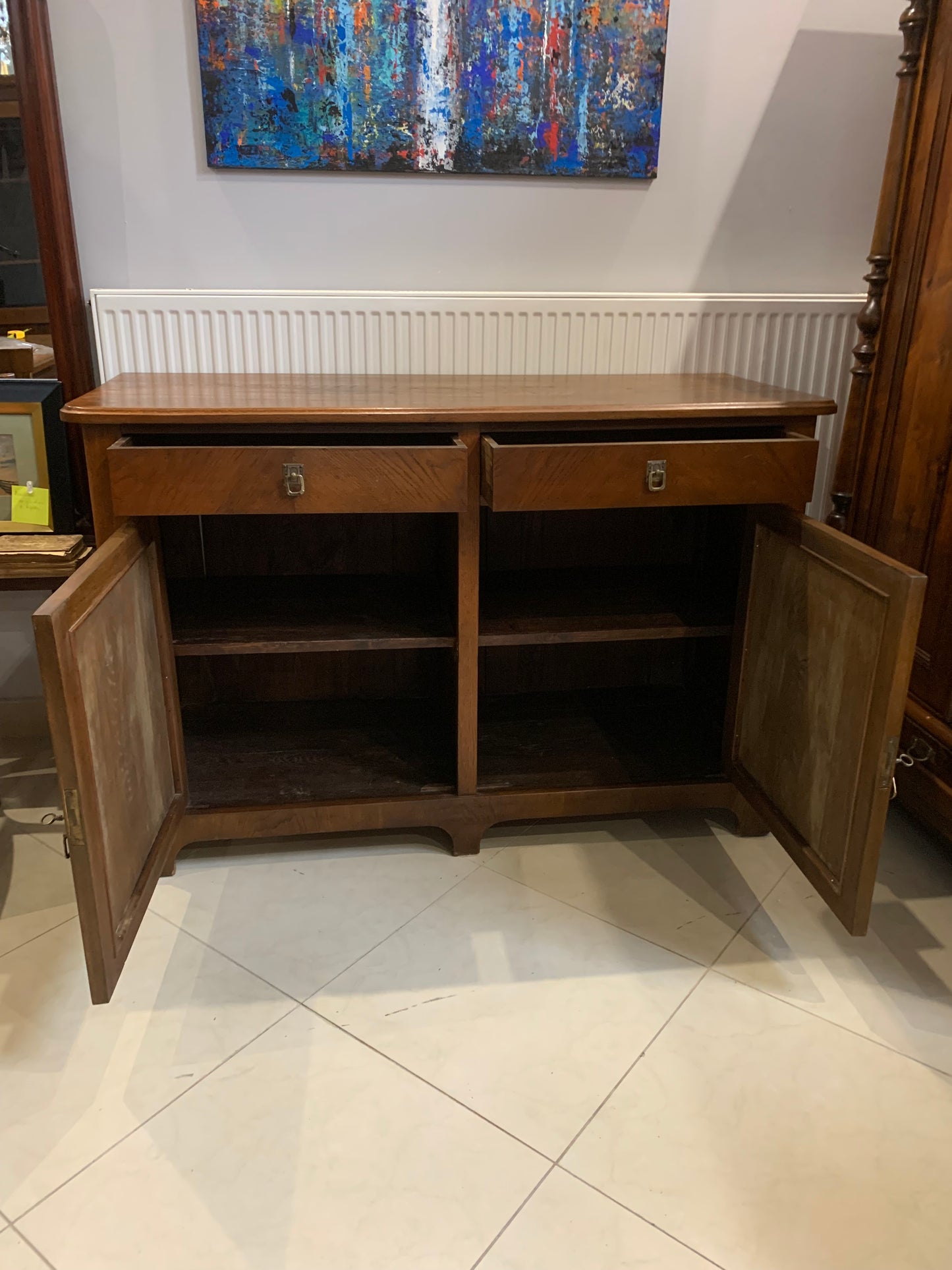 Komoda  dębowa "szachownica"