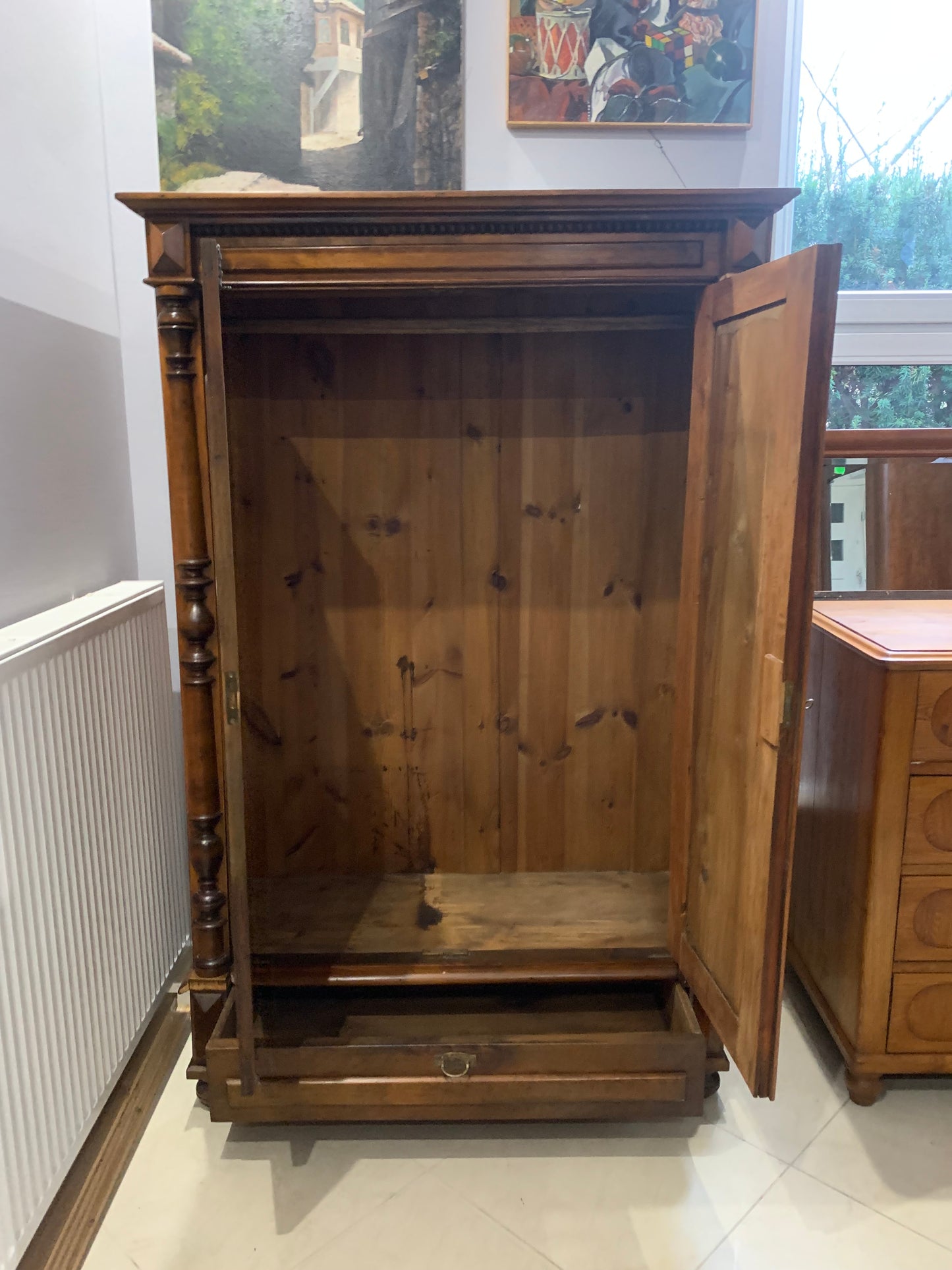 Szafa 2-drzwiowa drewniana, eklektyczna