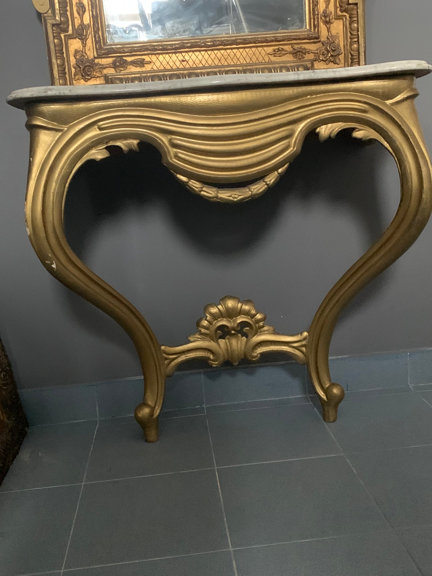 Konsola z marmurowym blatem Ludwik