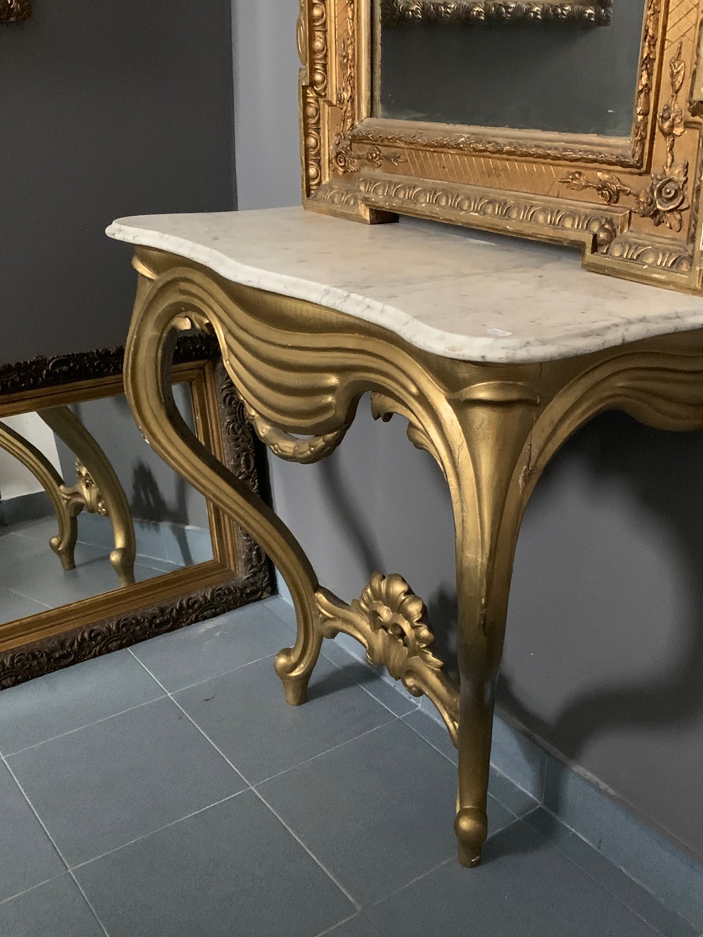 Konsola z marmurowym blatem Ludwik