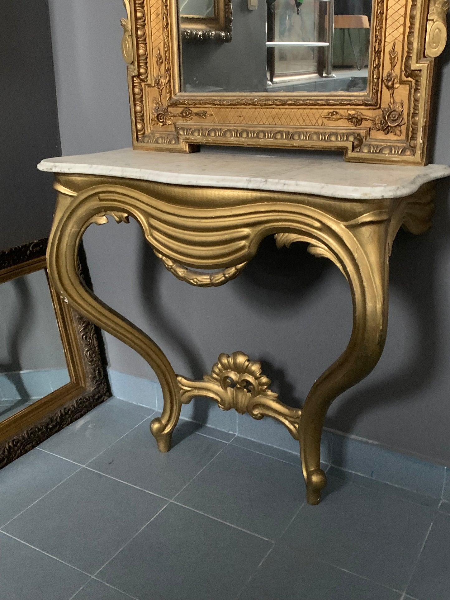 Konsola z marmurowym blatem Ludwik